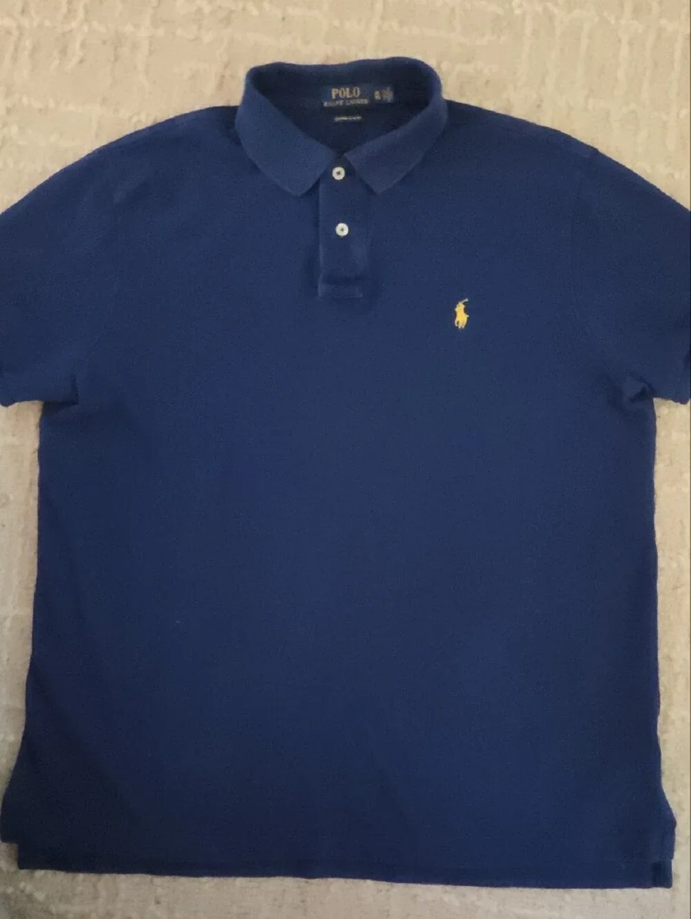 Polo by Ralph Lauren Blue Polo with Yellow Pony, XL Slim Fit